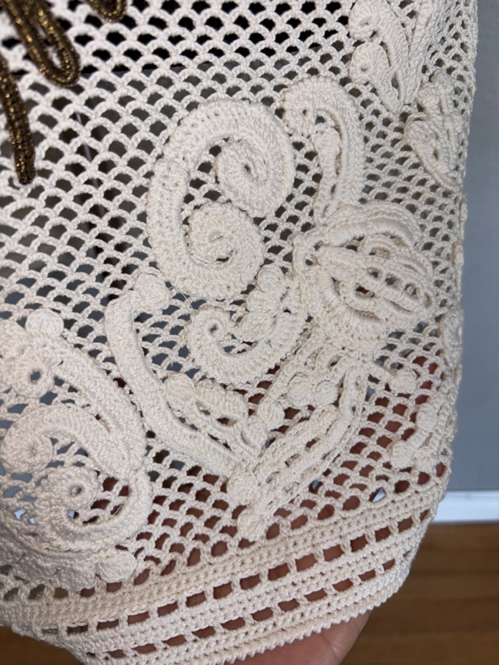 Dolce & Gabbana Crochet Mini Dress /Top Red Heart & Gold Embellishment 💥Runway💥 - Picture 9 of 17